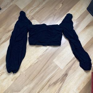 Roushed urban crop top